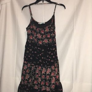 Black and red floral dress